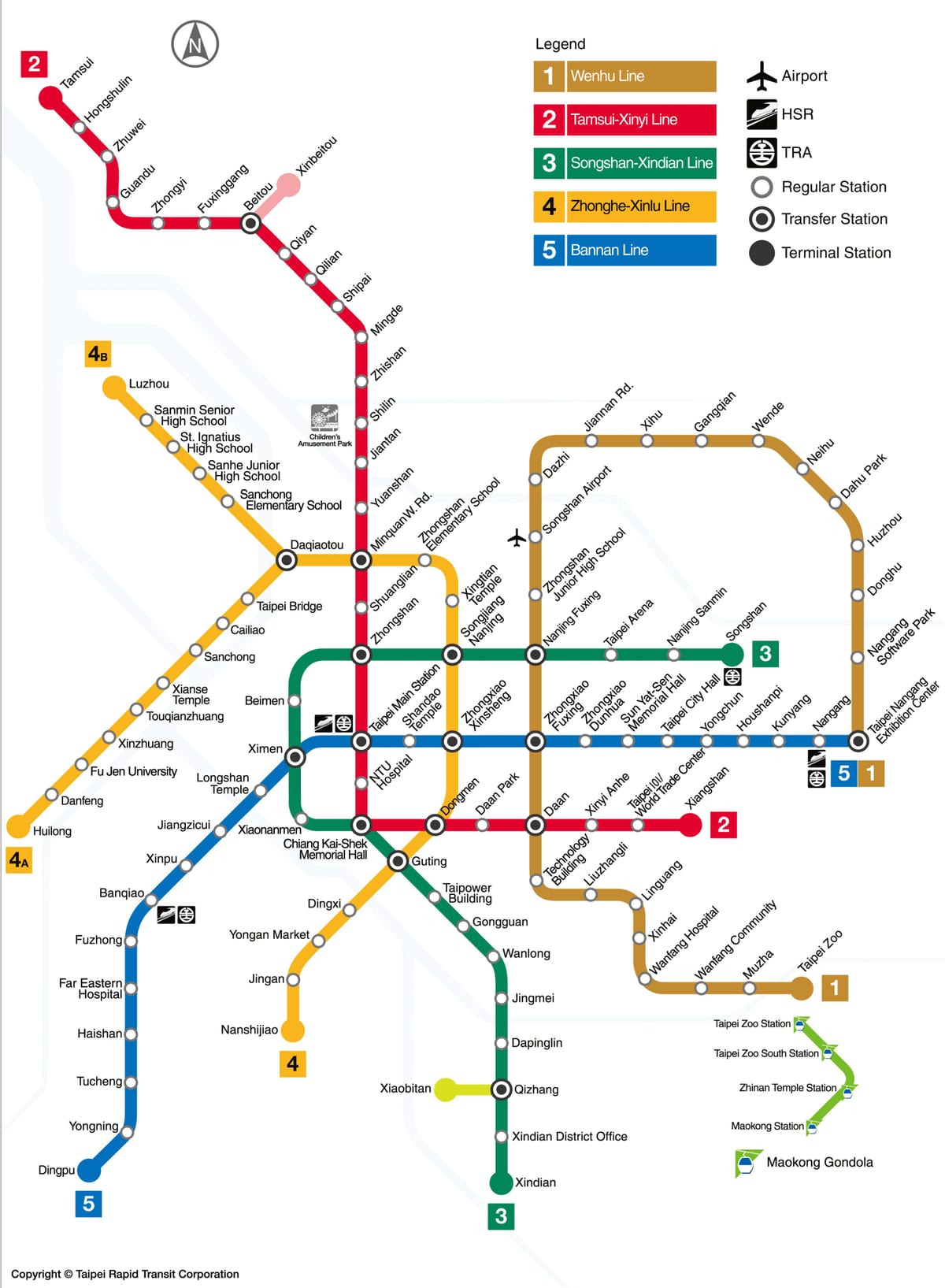 mrt นแผนที่ไทเป 2016