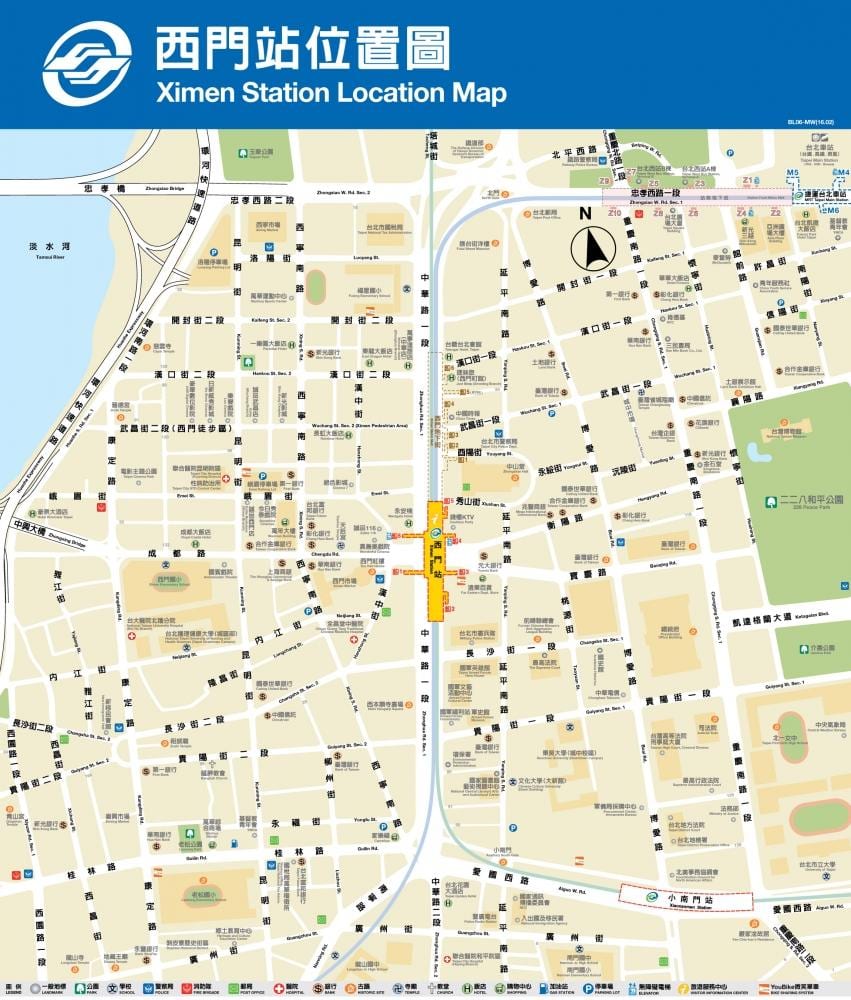 แผนที่ของ ximen 