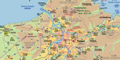 ไทเปเมืองบนแผนที่