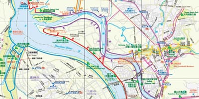 แผนที่ของไทเปจักรยานเส้นทาง
