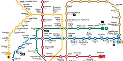 ไทเปนแผนที่สถานีรถ