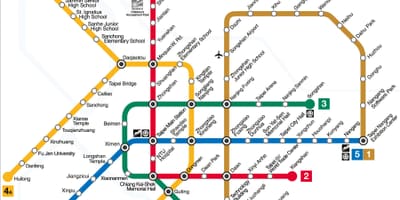 ไทเป mrt เส้นแผนที่