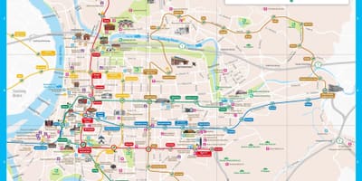 ไทเปนนักท่องเที่ย attractions แผนที่