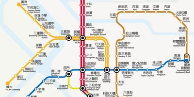 แผนที่ของไทเป mrt ขับรถ 