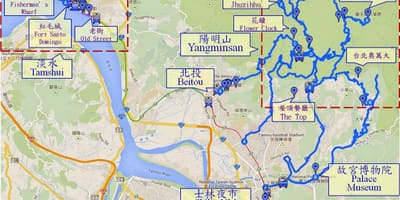 แผนที่ของ beitou ไต้หวัน name
