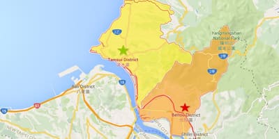 แผนที่ของ tamsui